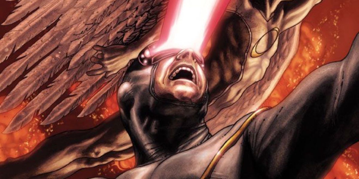 Cyclops fire his energy beams from Messiah Complex