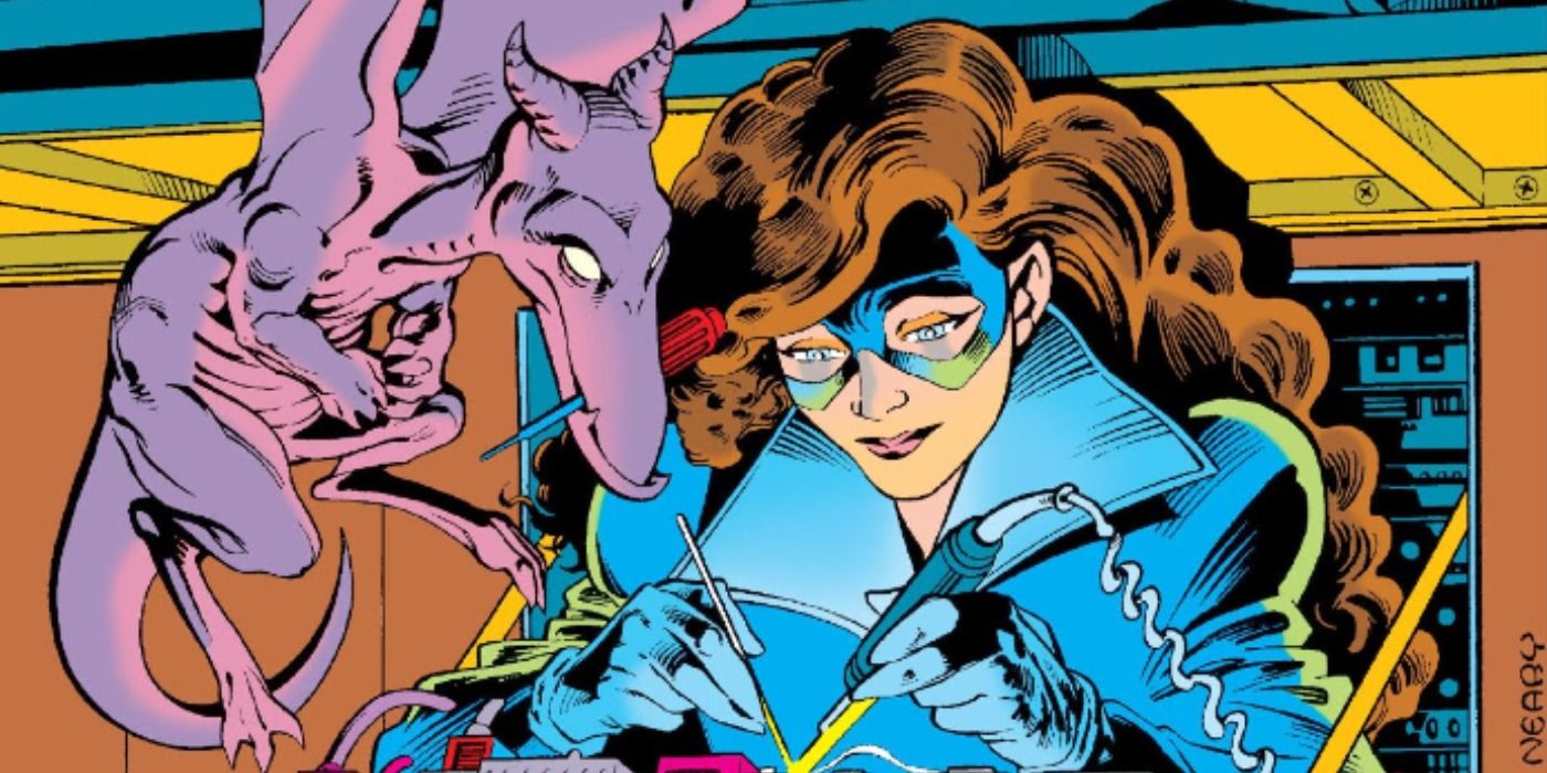 Kitty Pryde works on a computer in Marvel Comics.