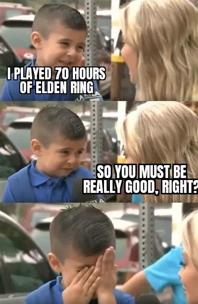 Elden Ring memes that show how difficult the game is.