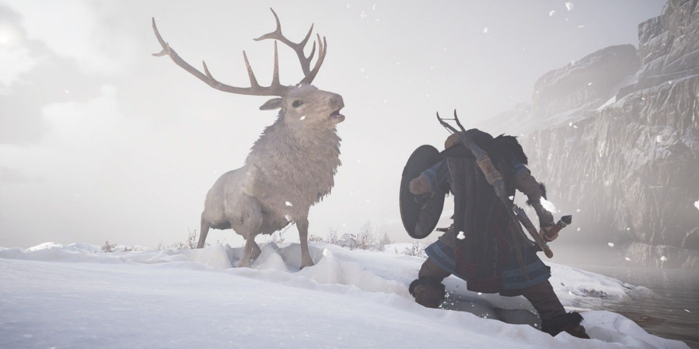 Elk of Bloody Peaks throws Eivor in Asssassin's Creed Valhalla