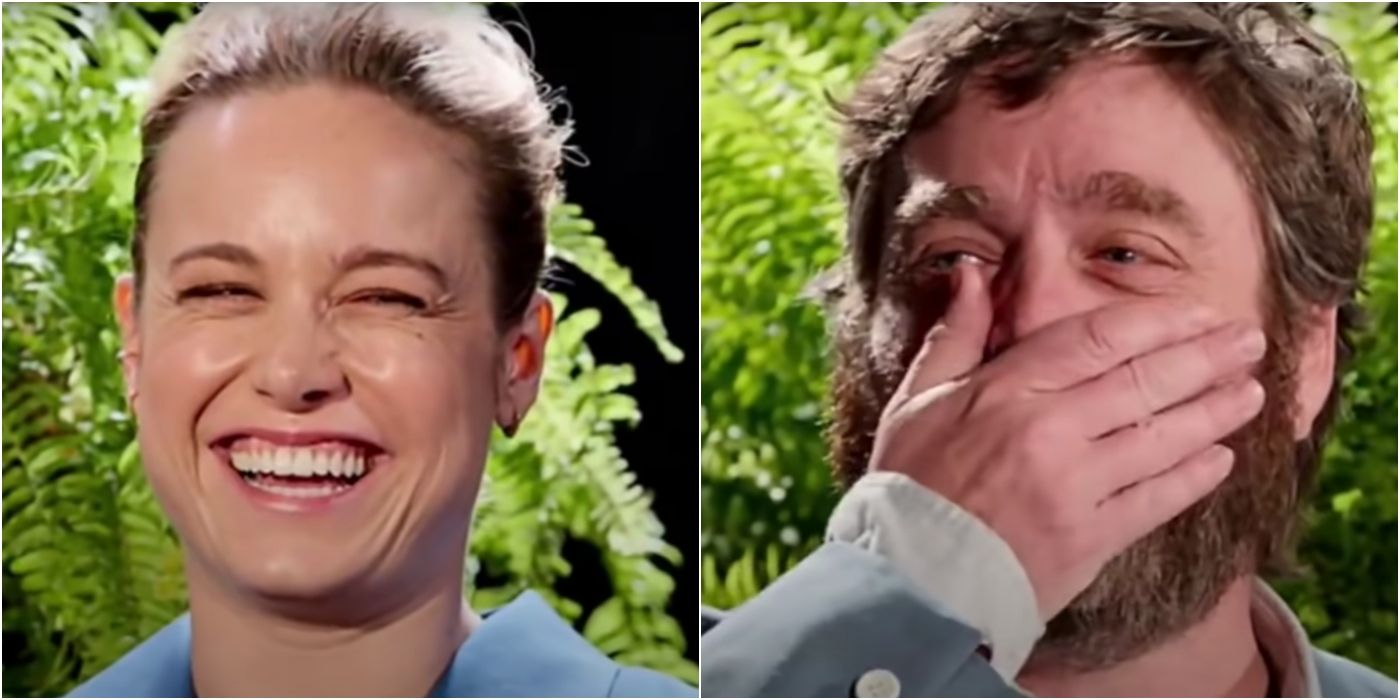 between two ferns the movie bloopers brie larson