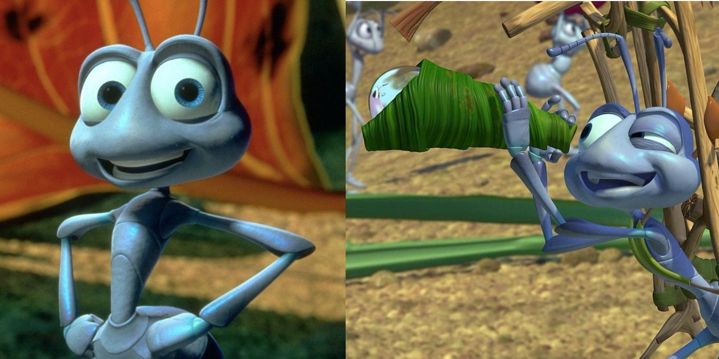 Side by side images of Flik from Bugs Life