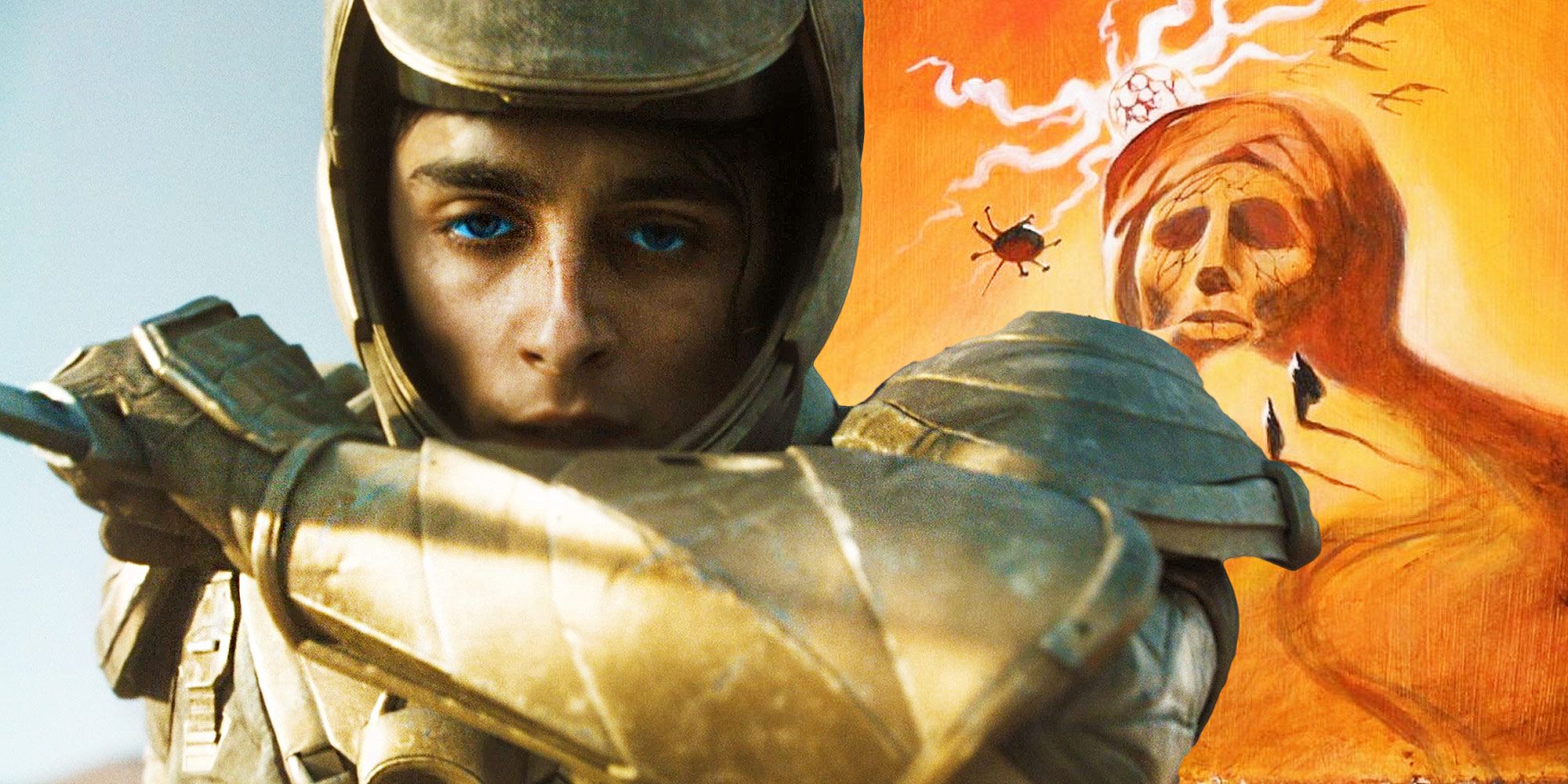 Cover Art for Dune Messiah with Paul Atreides in golden armor
