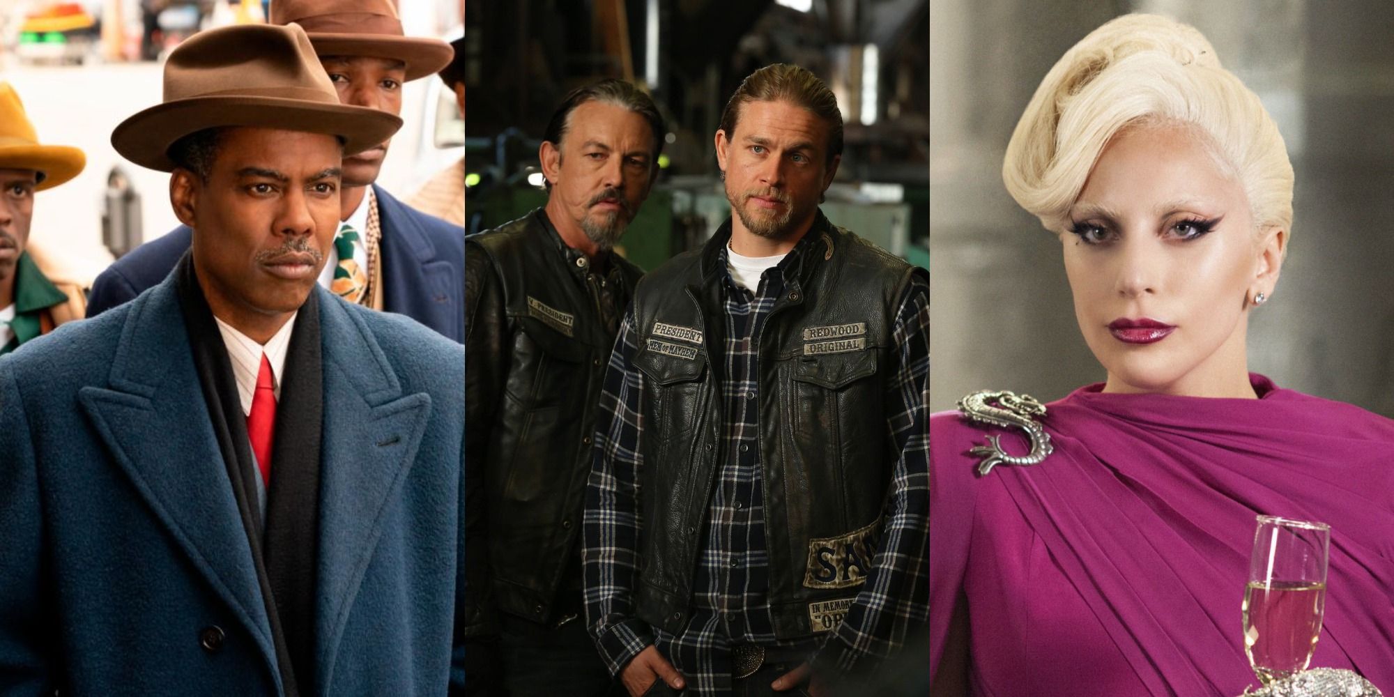 Characters from Fargo, Sons of Anarchy, and American Horror Story