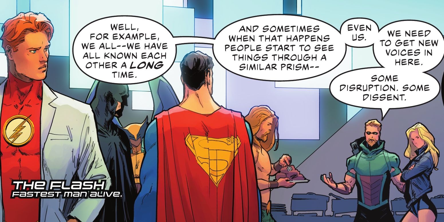 Green Arrow has ideas for the Justice League