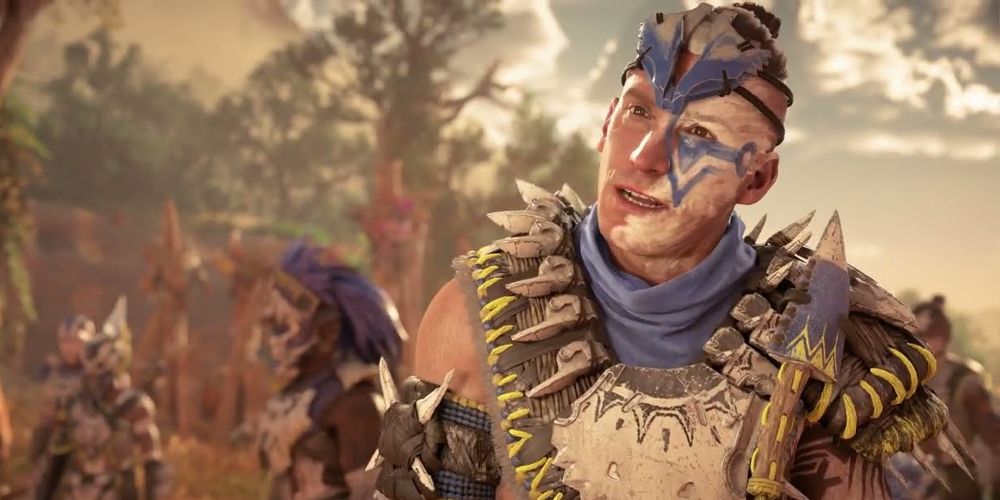 Fashav cocks his head in Horizon Forbidden West