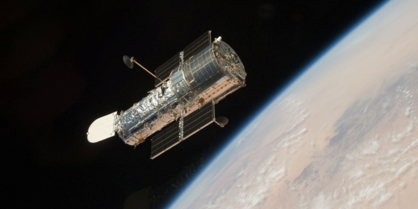 Hubble Telescope above Earth
