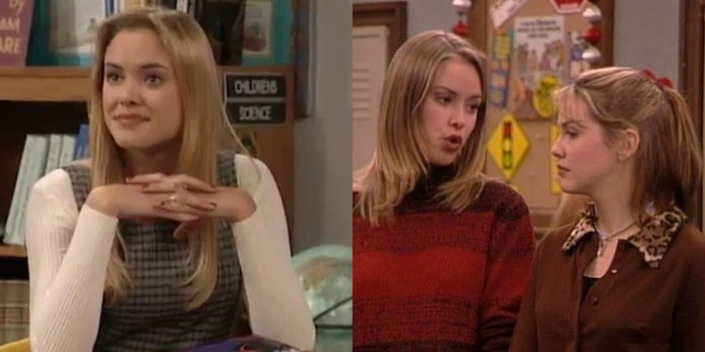 Split image of Jennifer Bassett in Boy Meets World.