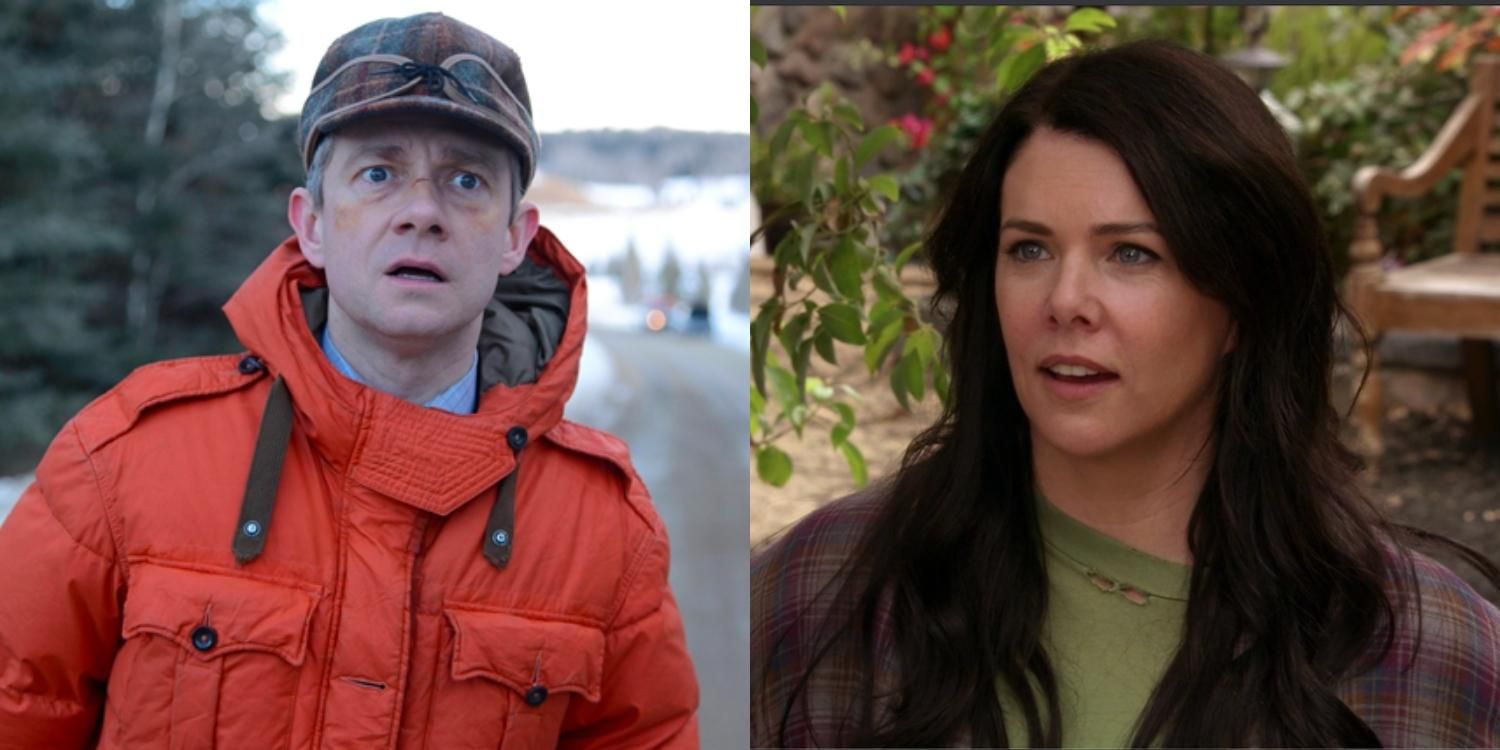 lester looking shocked in Fargo and Sarah looking shocked in Parenthood