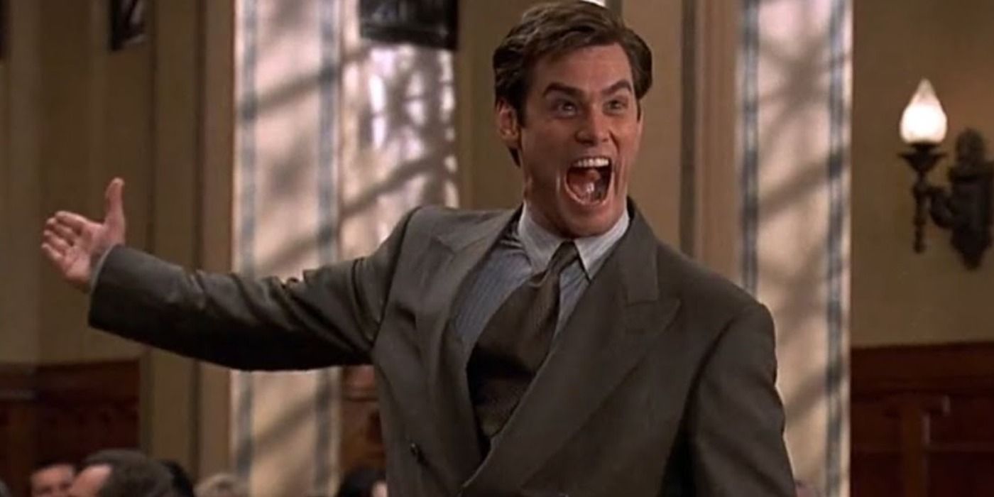 Jim Carrey screaming in court in Liar Liar.