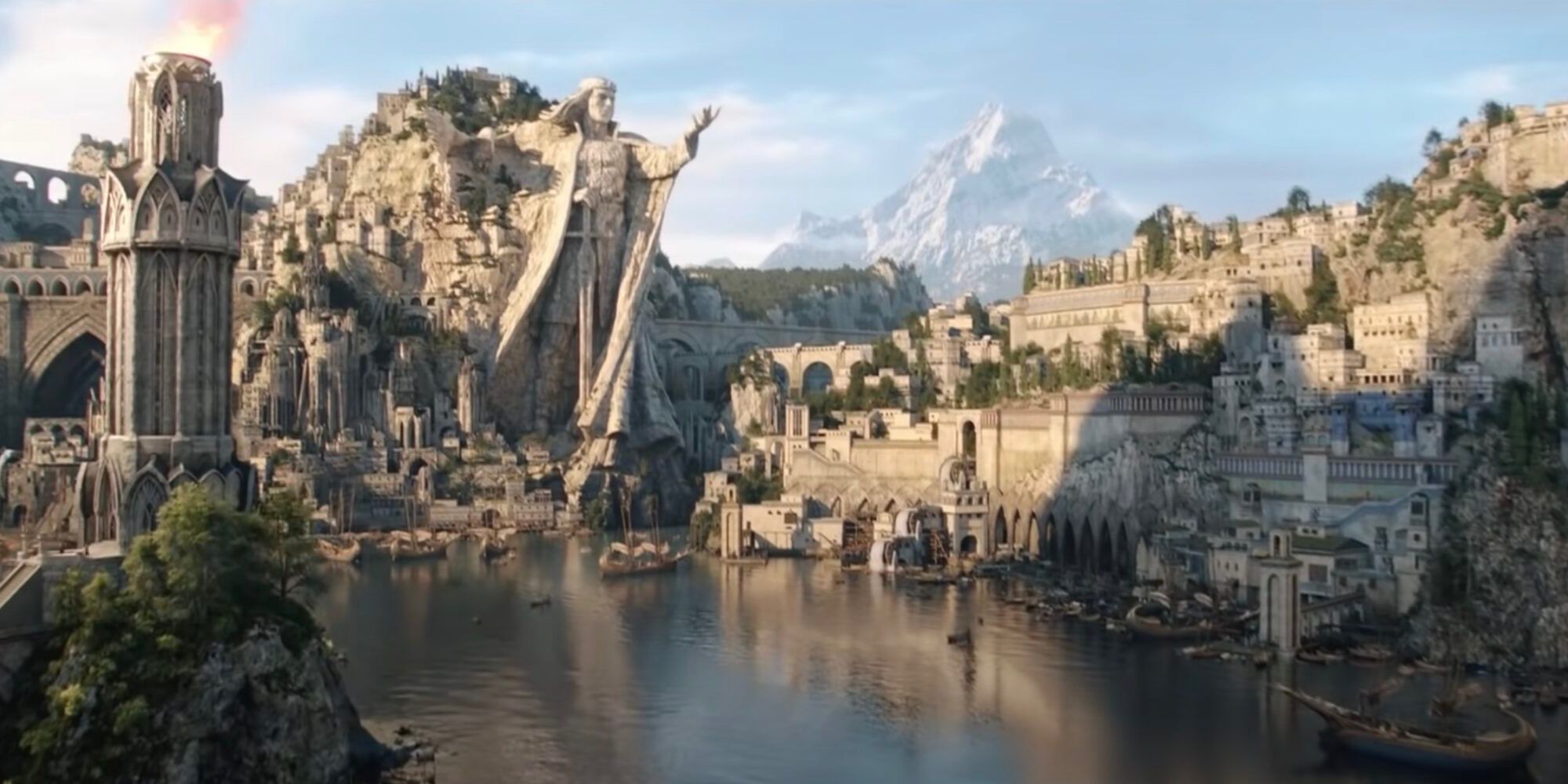 the white city of minas tirith in gondor, middle 