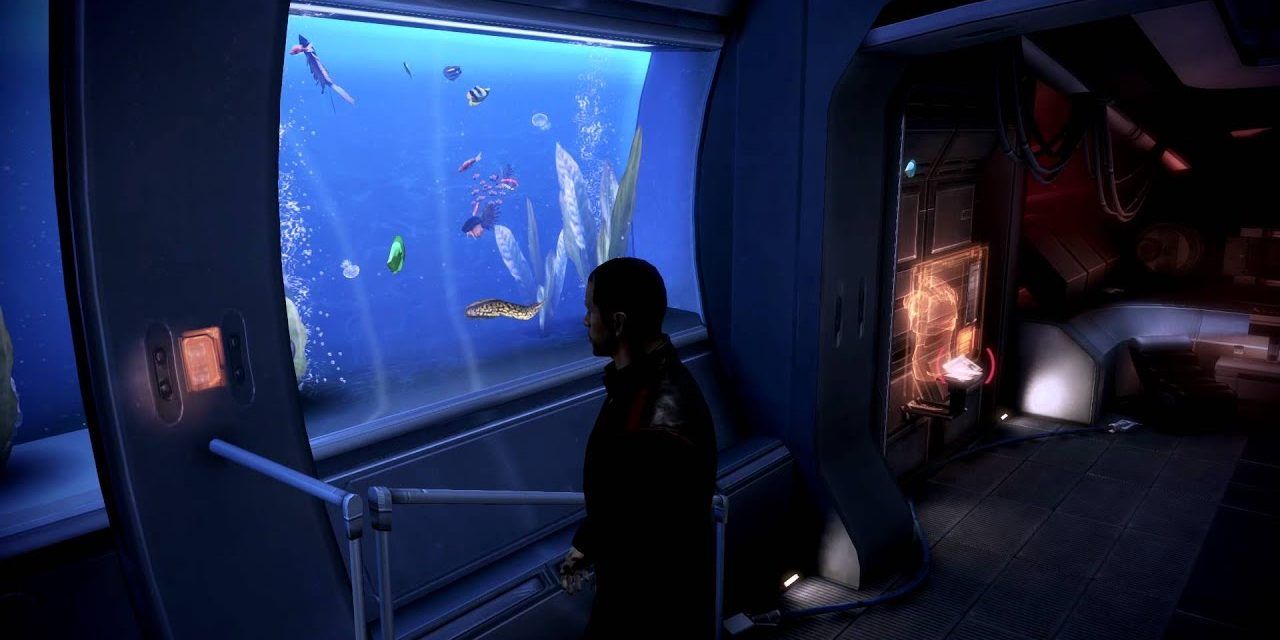 Shepard's fishtank in Mass Effect