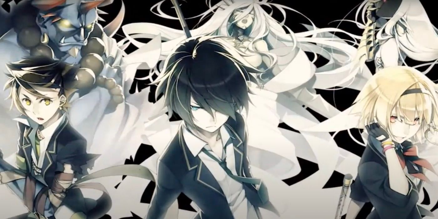 The three main characters (Leo Asahina, Kei Takanashi, and Sana Chikage) at the end of the main opening sequence of the game Mind Zero