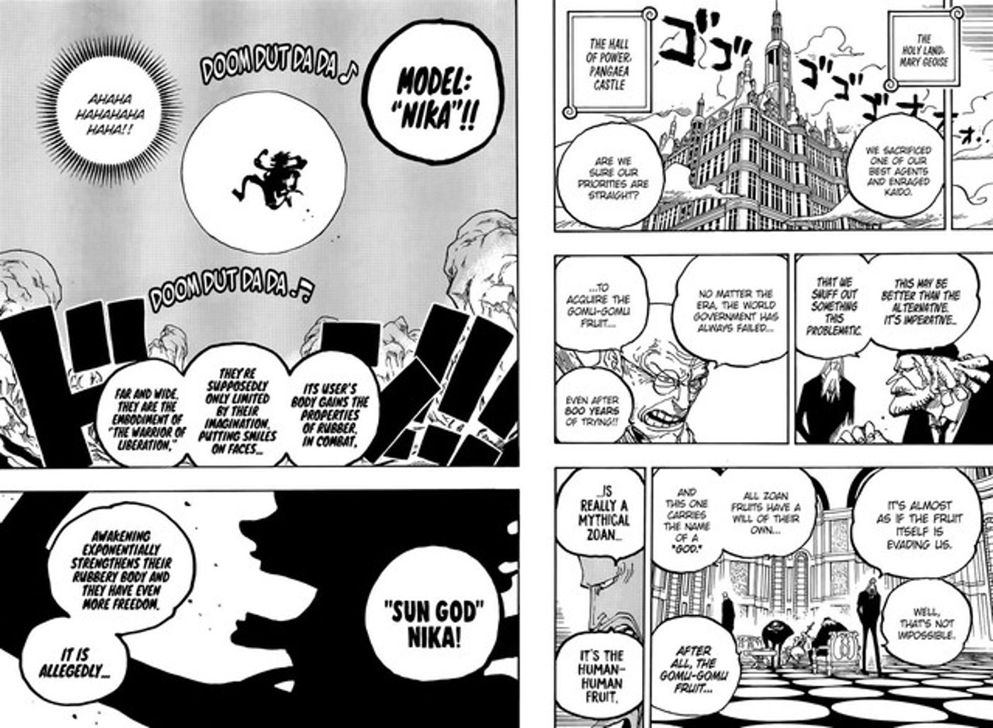 One Piece: Gorosei explain the Hito Hito no Mi Model: Nika