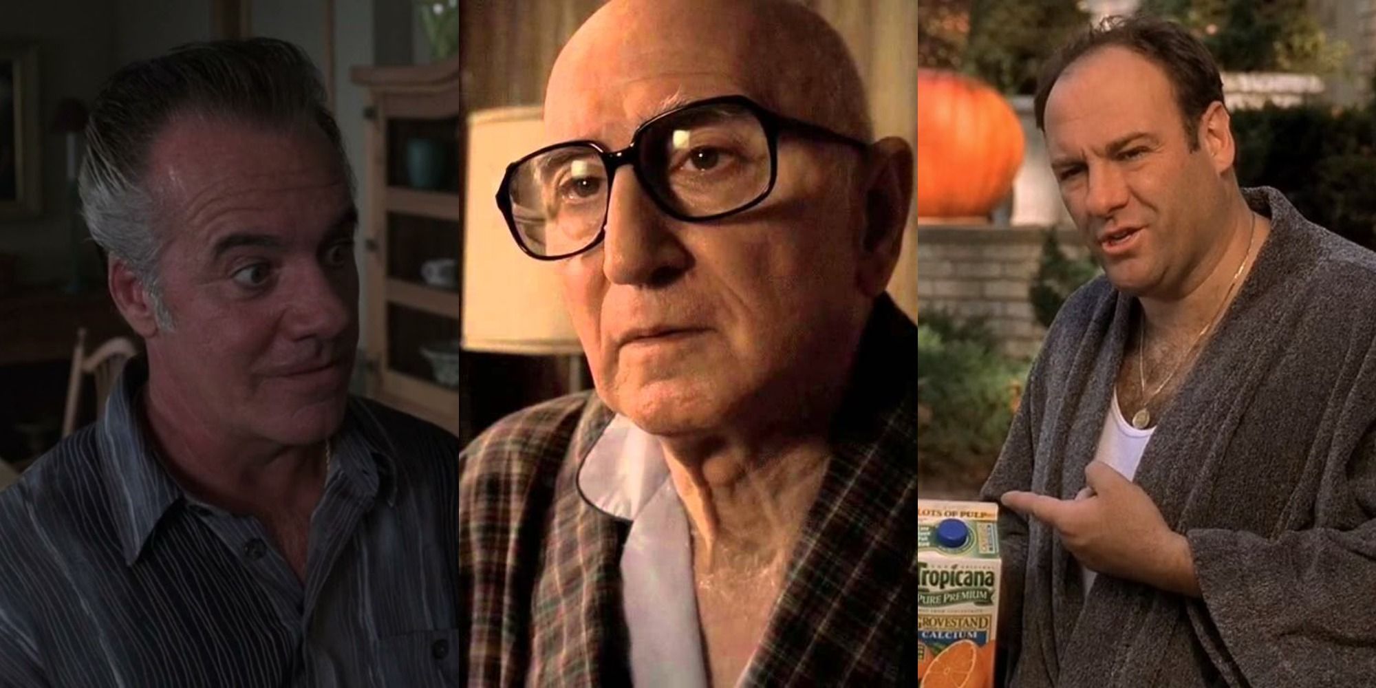 Split image of characters from The Sopranos