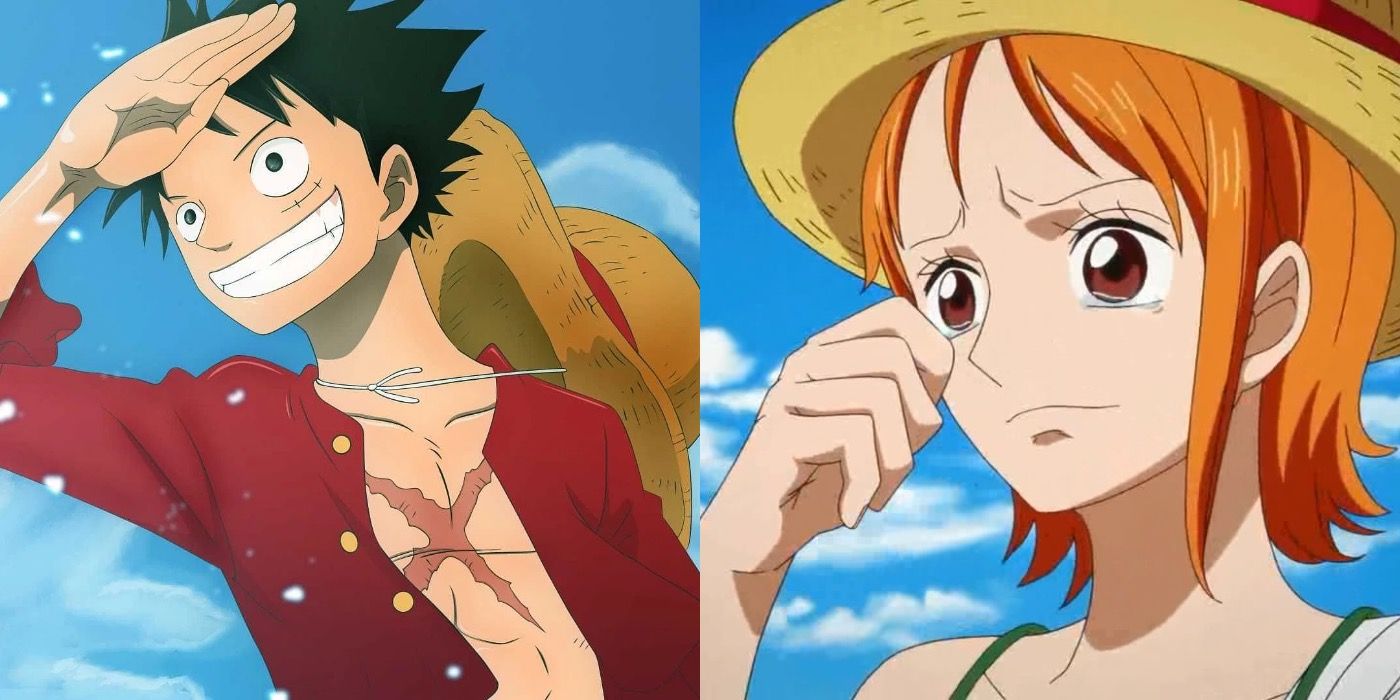 Luffyhelp me.' All 4 Versions.💕When Luffy gave Nami his Straw Hat for  the first time to take good care of the Straw Hat., O.P. Ep. 37, Ep.  514