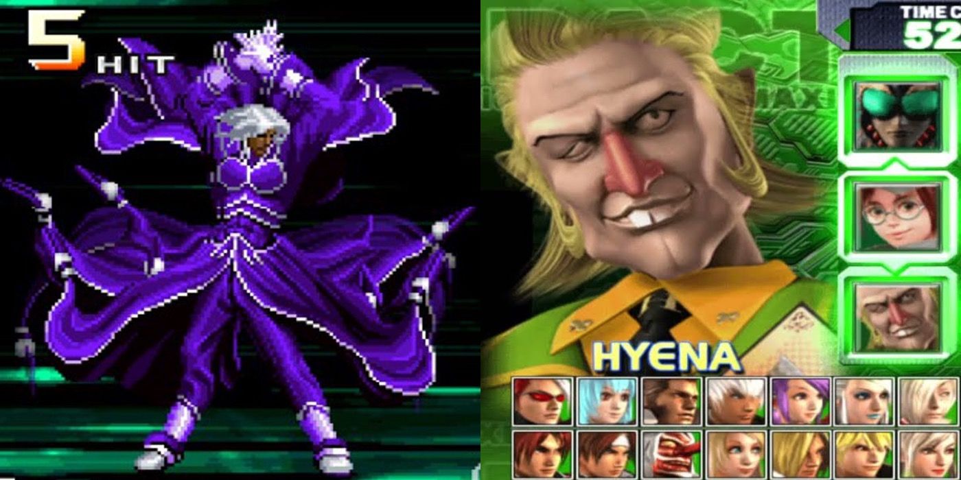 Split image of characters from King of Fighters