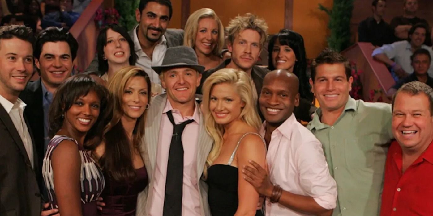 Big Brother 7 All Star Cast smiling and posing at the finale.