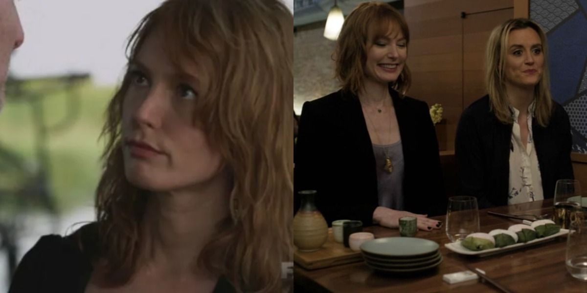 Split Image of Alicia Witt on televsion