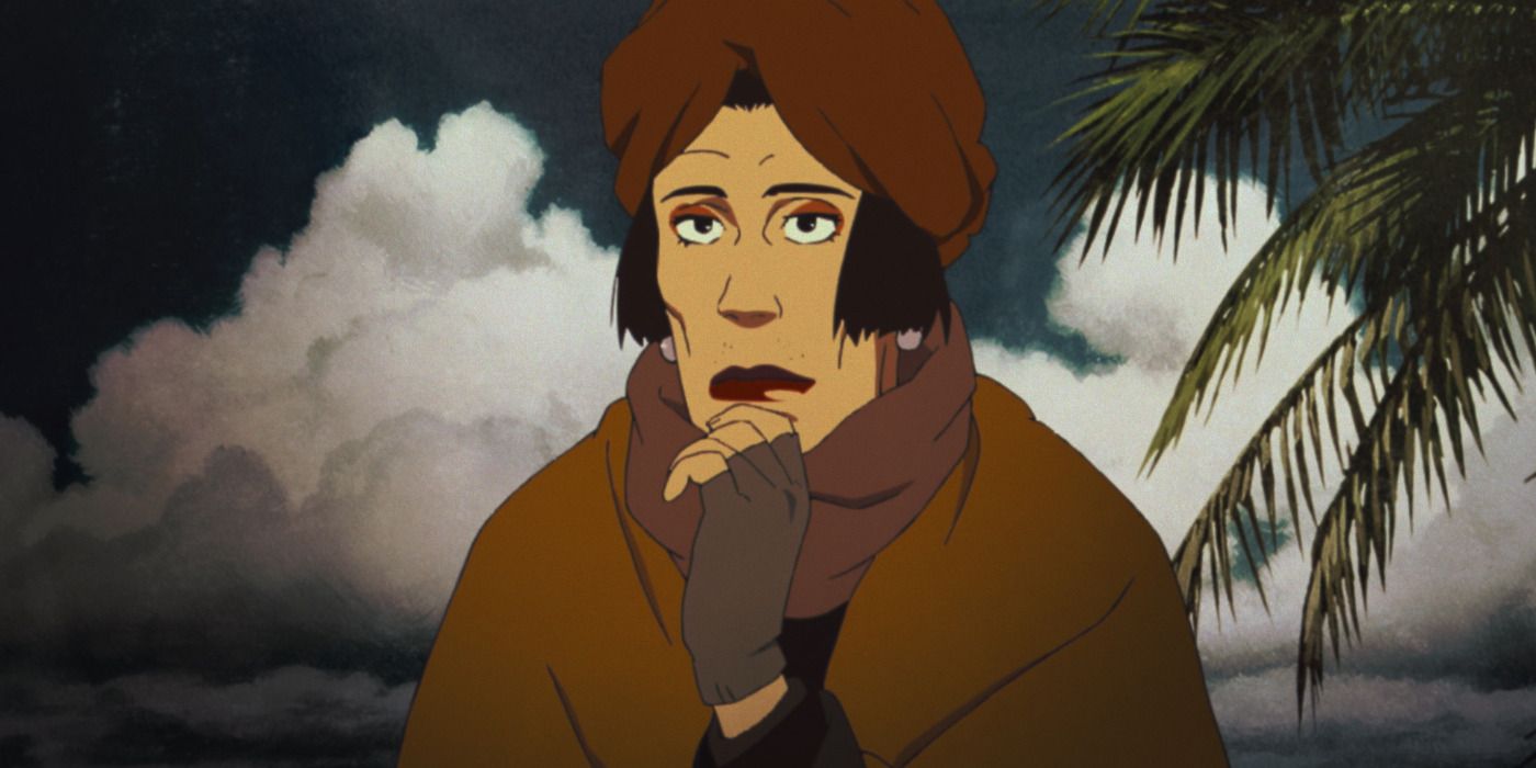 Hana contemplating something in Tokyo Godfathers