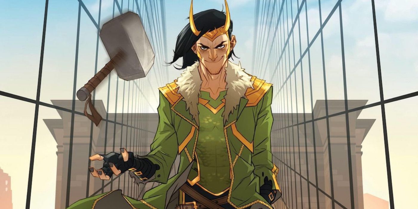 Modern Loki Playing WIth Mjolnir