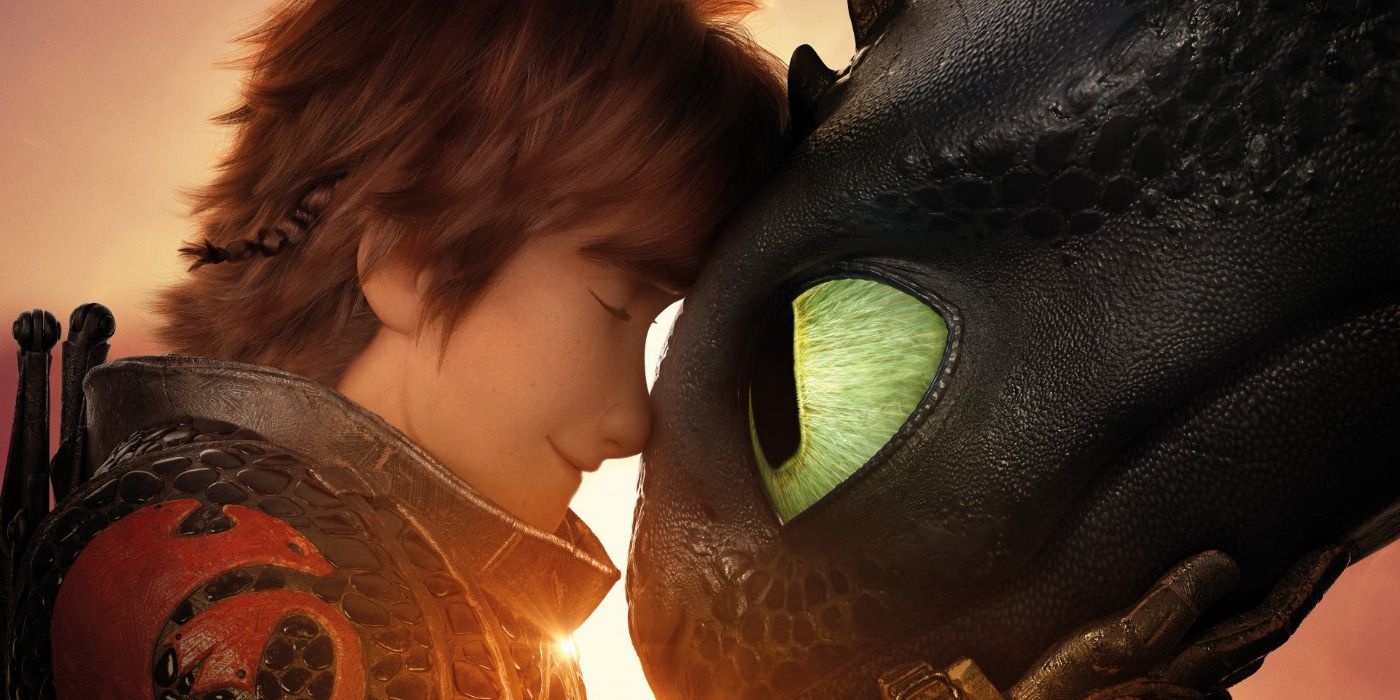 How To Train Your Dragon Hiccup and Toothless Touching Foreheads