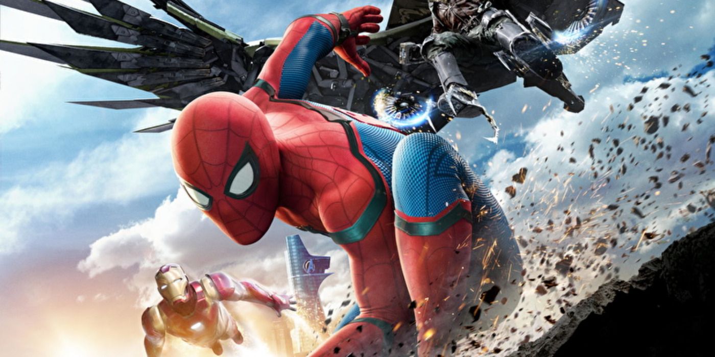 homecoming spider-man poster fighting vulture