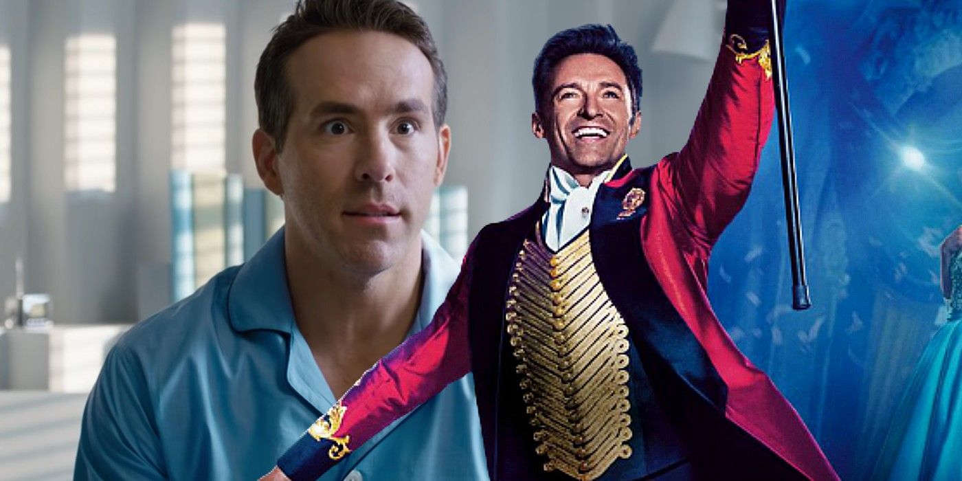 ryan reynolds in free guy and hugh jackman in the greatest showman