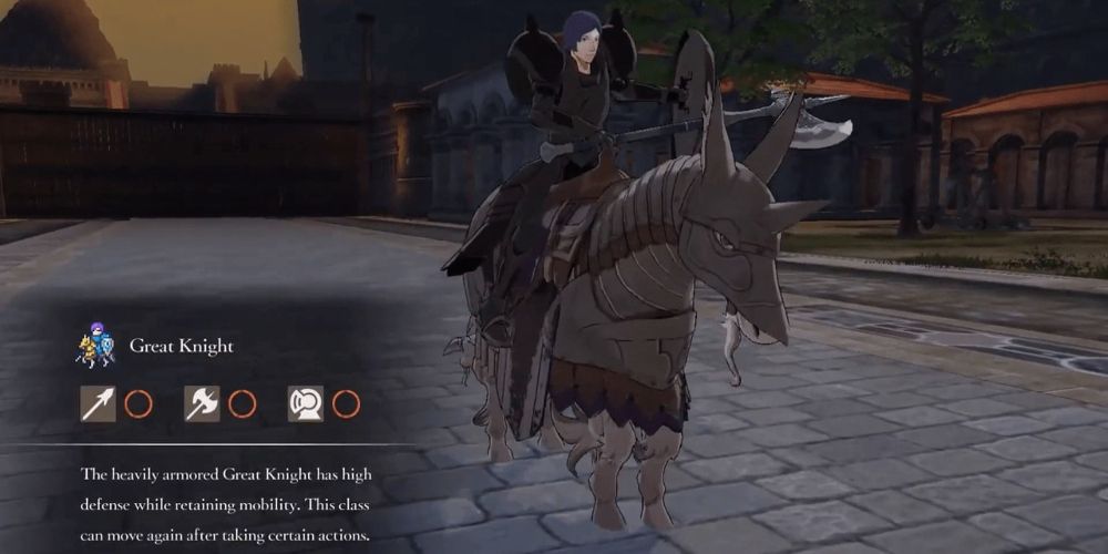 Great Knight displayed in Fire Emblem Three Houses