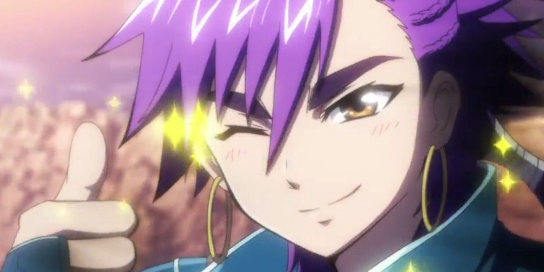 A smug young Sinbad giving a sparkly thumbs-up in Sinbad no Bouken