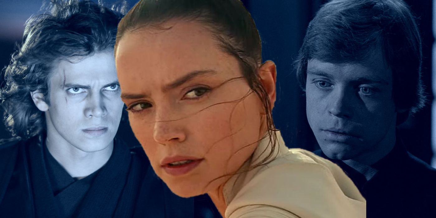 Anakin, Rey e Luke Skywalker