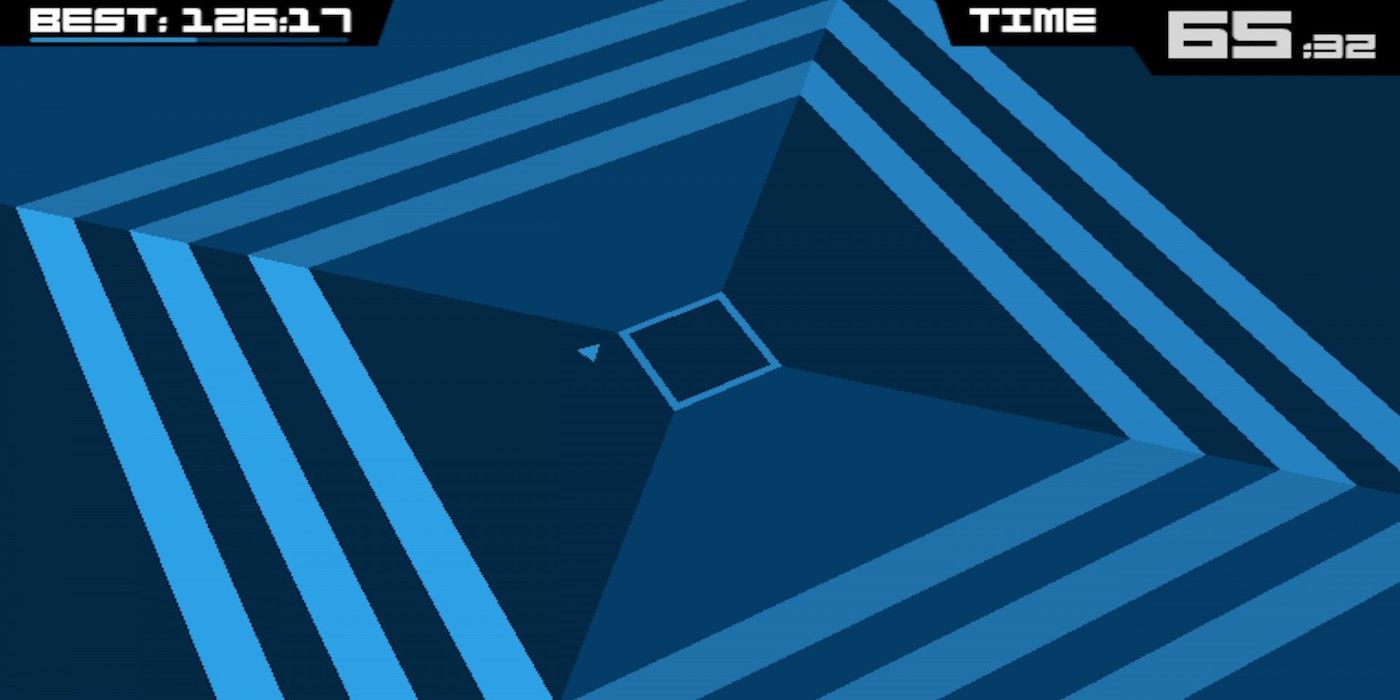 A screenshot from the game Super Hexagon