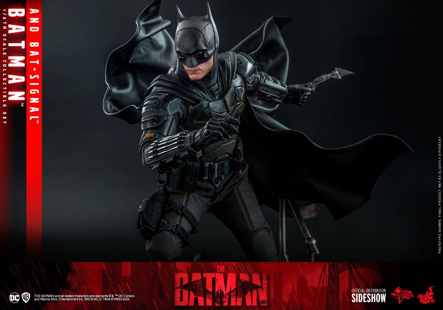 The Batman Hot Toys Figure with Cape and Batarang