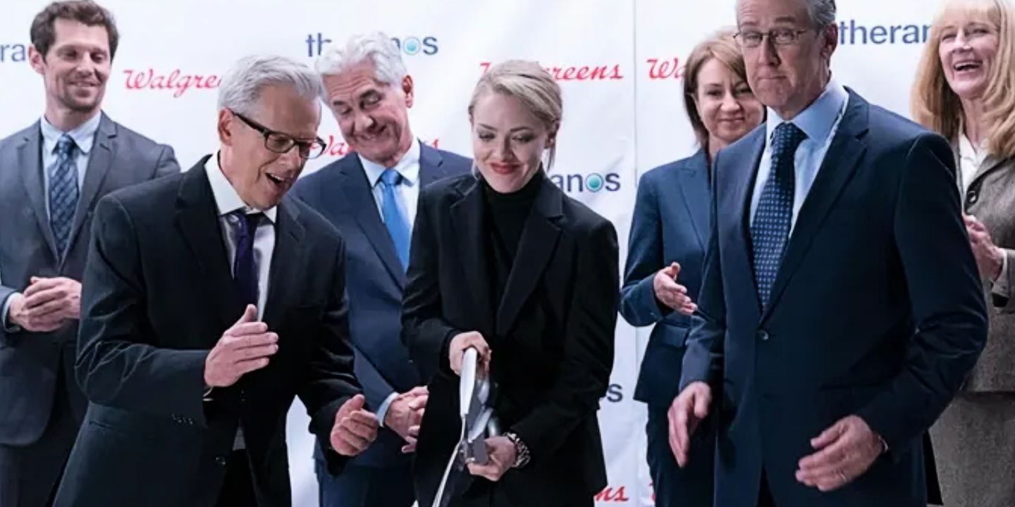 the dropout-elizabeth holmes-amanda seyfried-episode 5-flower of life-walgreens-ribbon cutting