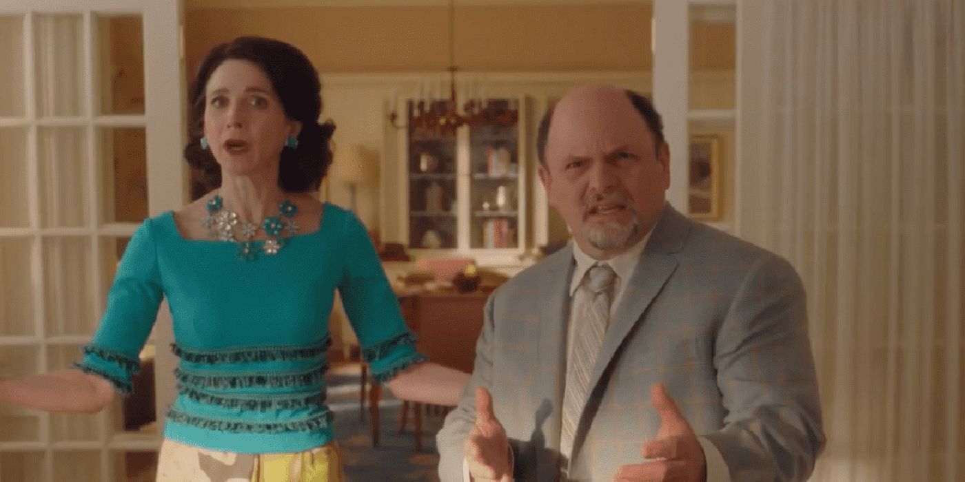Rose and Asher looking angry on The Marvelous Mrs. Maisel.
