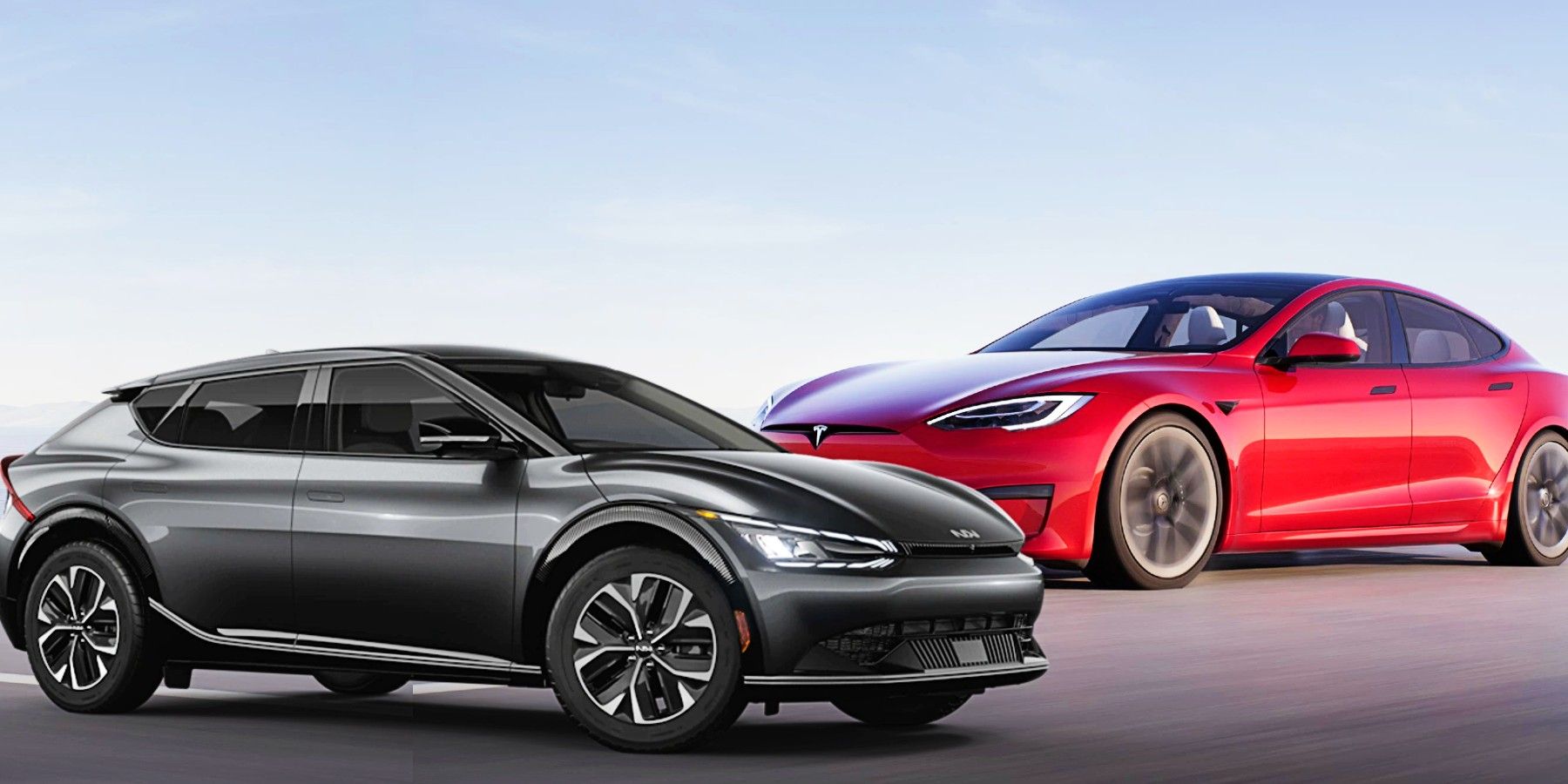 Tesla Model S And Kia EV6