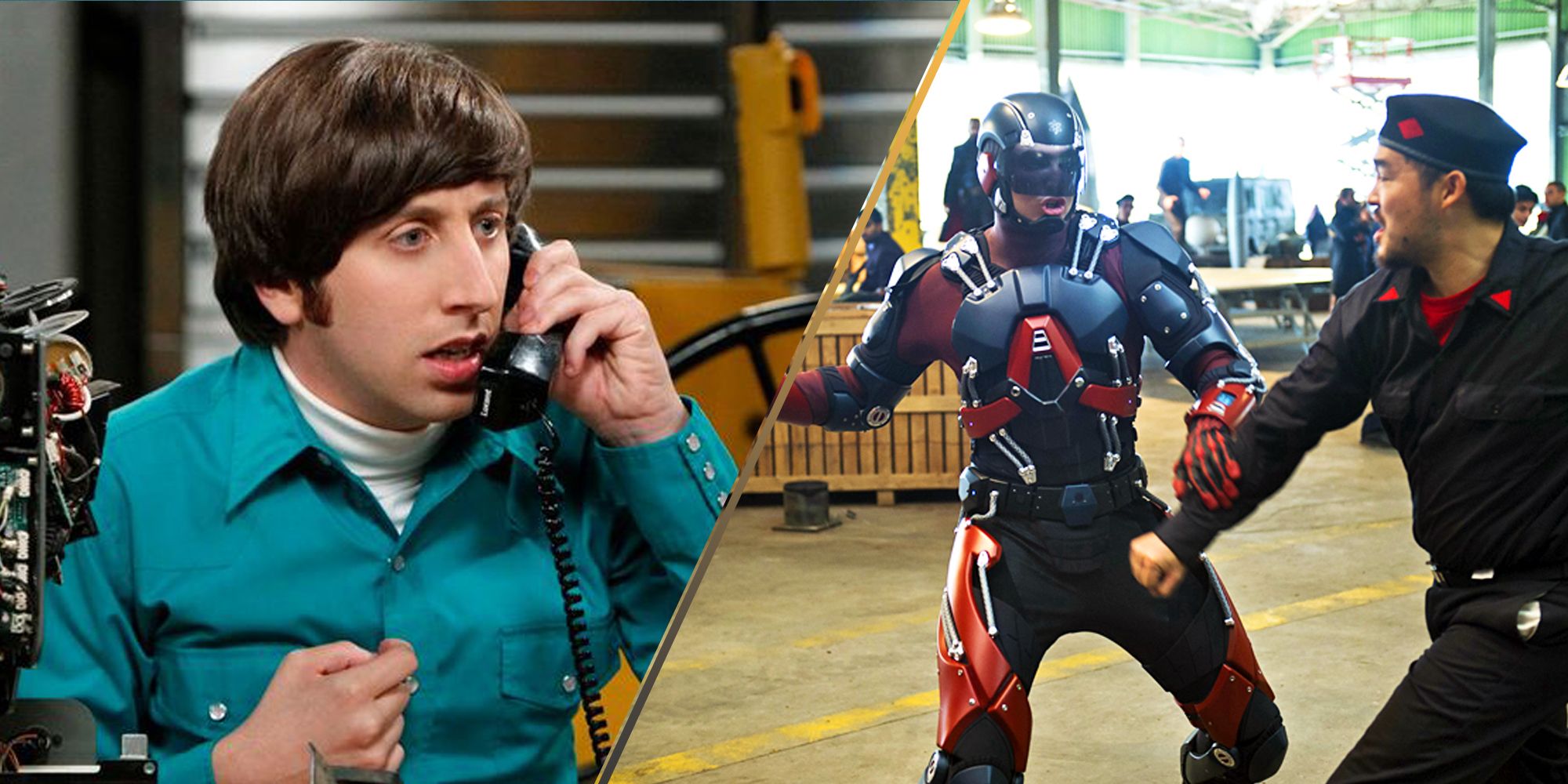 howard on the phone and atom in a fight
