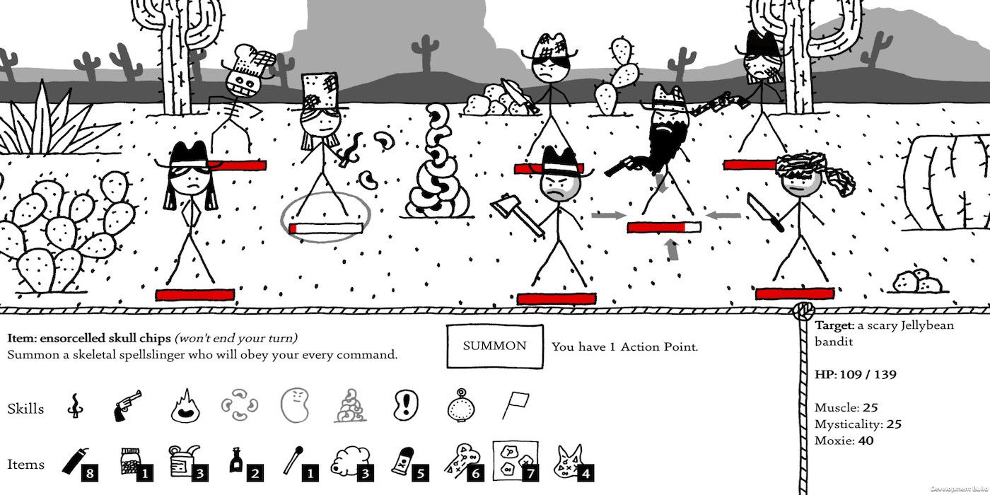 A screenshot from the game West of Loathing