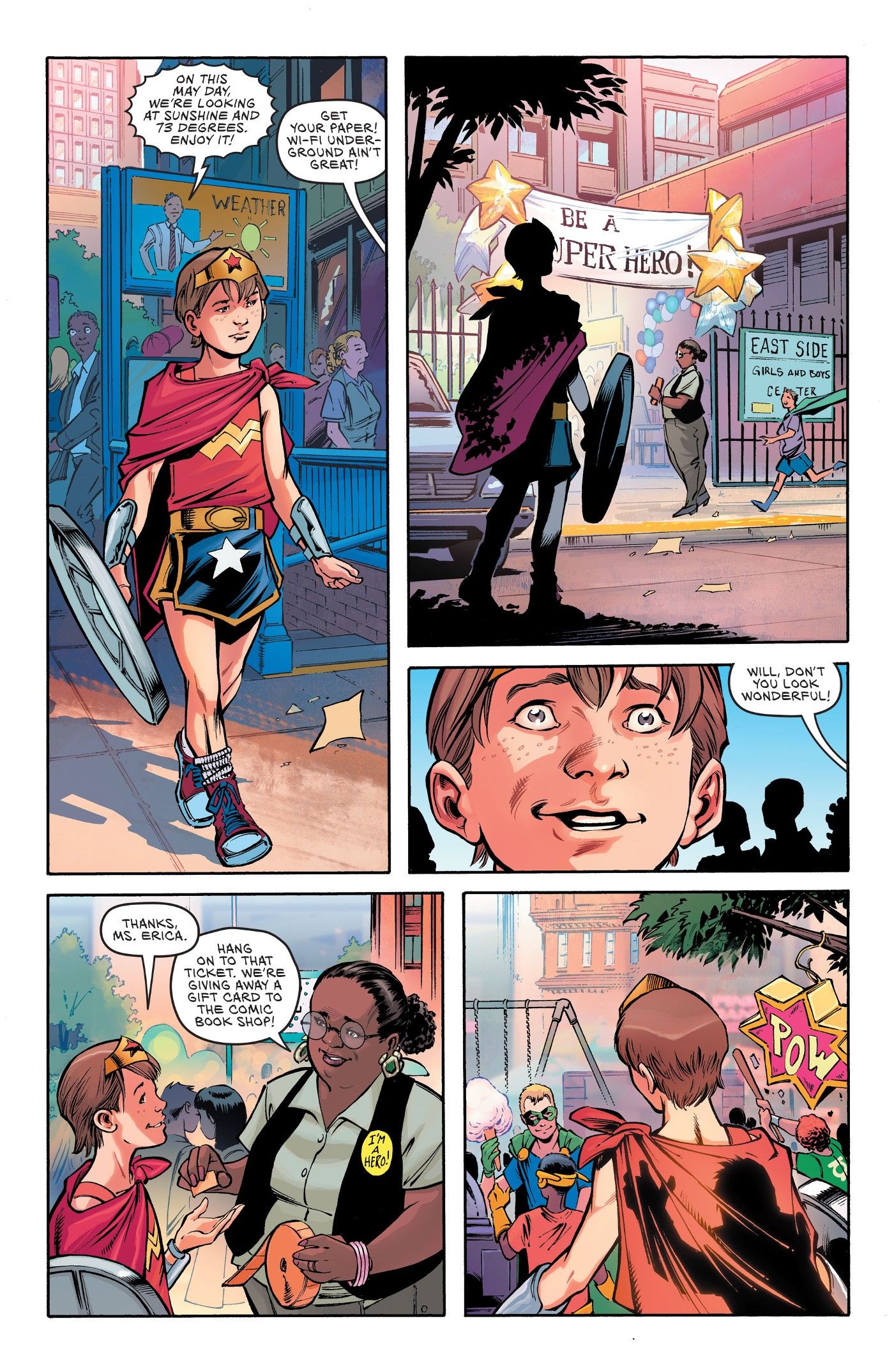 A young boy dressed as Wonder Woman in the Sensational Wonder Woman Special