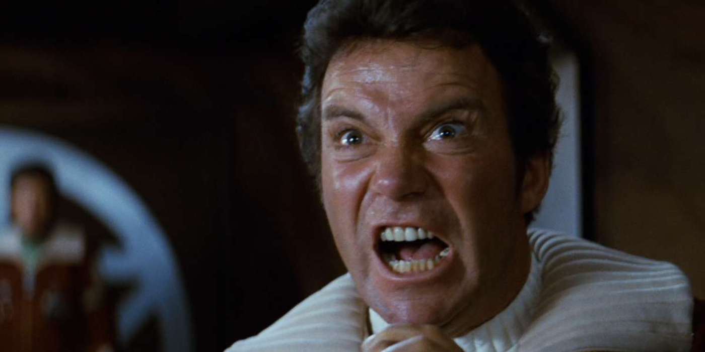 Kirk screaming in The Wrath of Khan