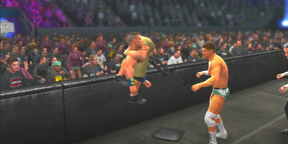 John Cena melts in WWE 2K14 glitch