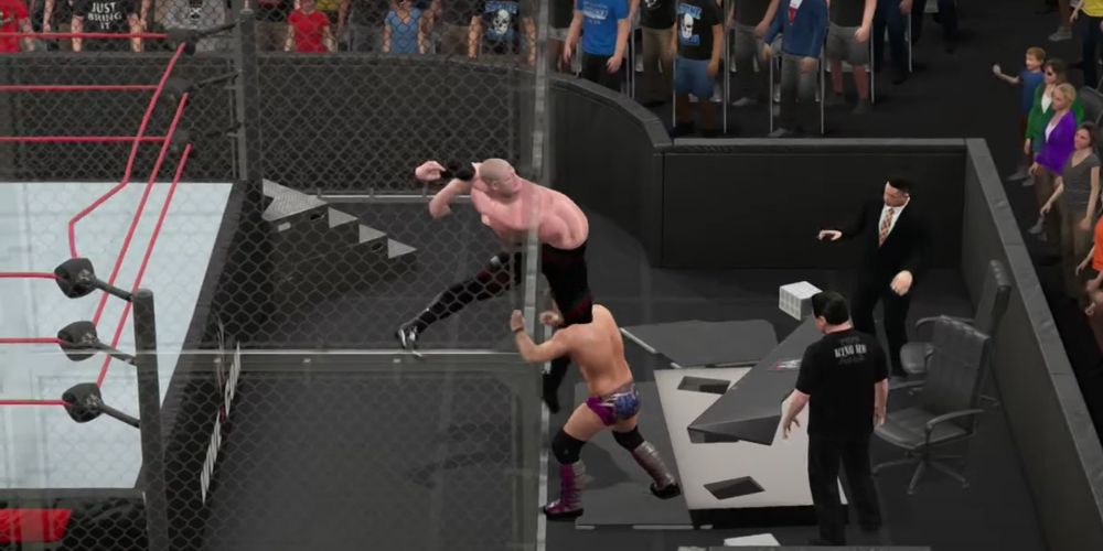 Kane's steel cage glitch in WWE 2K15