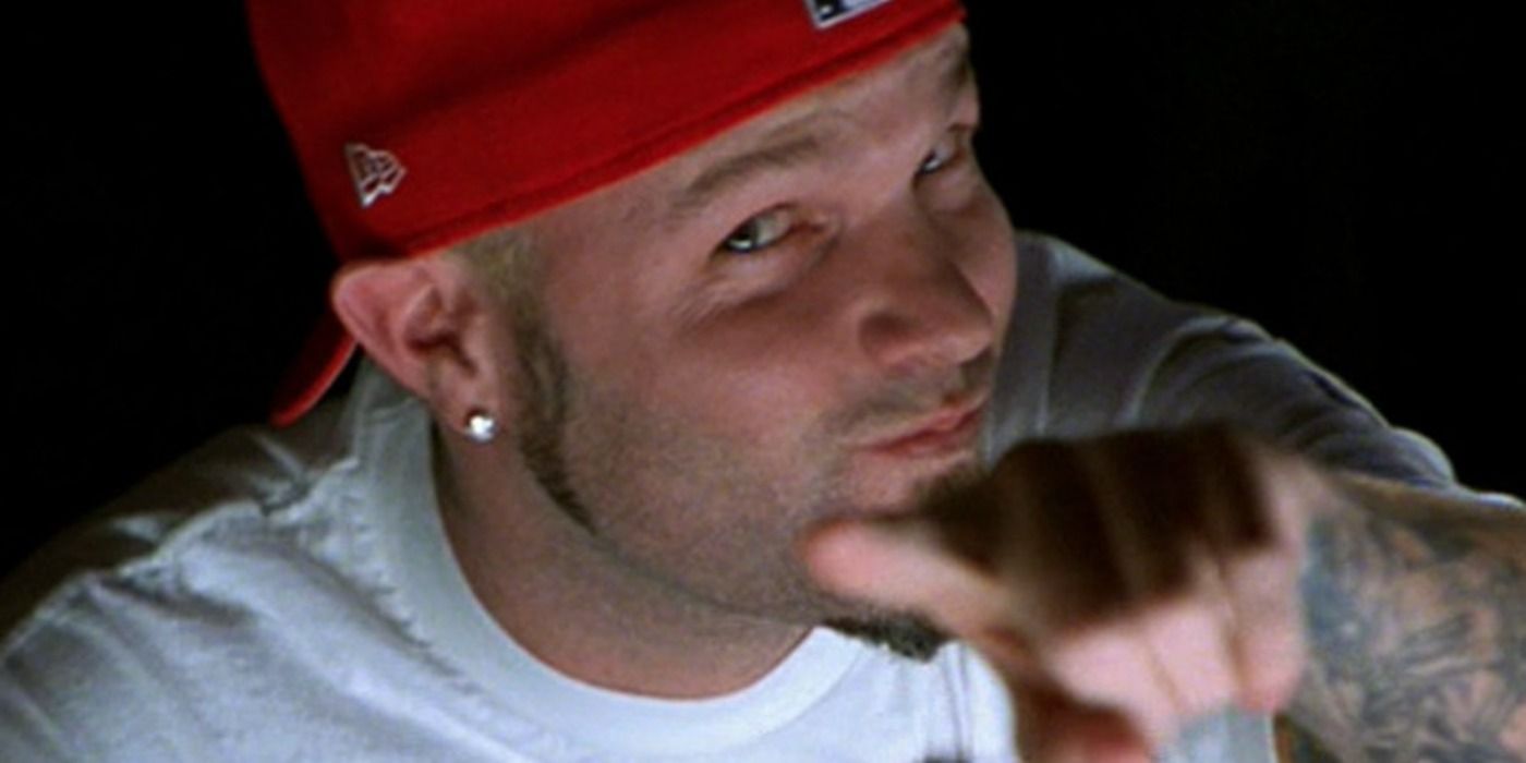 Fred Durst pointing at the camera in Zoolander.
