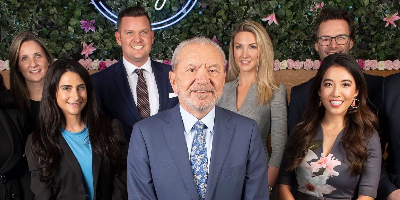 Lord Sugar and some of the winners of The Apprentice UK