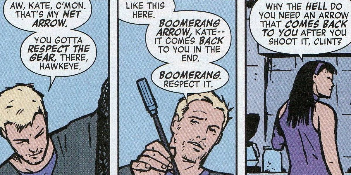 Panels from Hawkeye Comic
