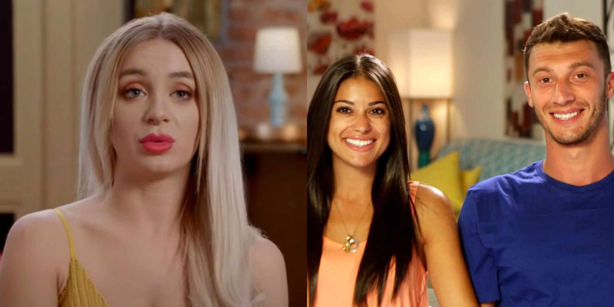 Split image showing Yara and Loren and Alexei in 90 Day Fiancé.