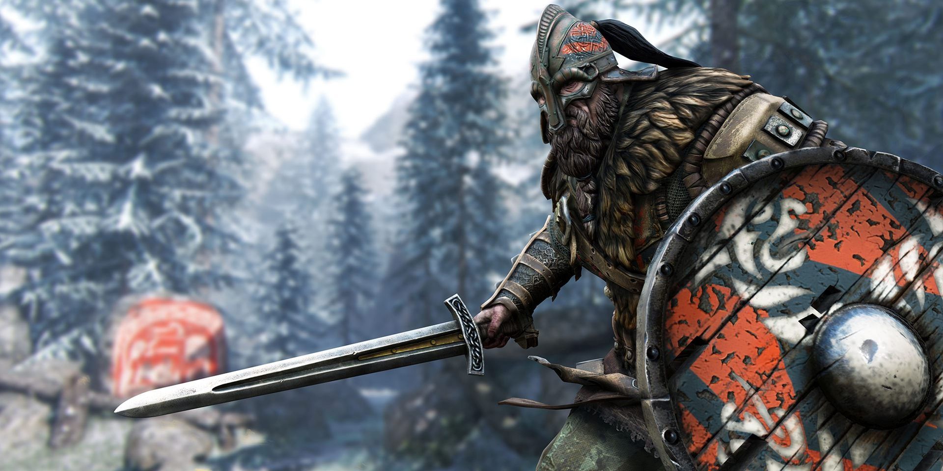 A viking prepares for battle in For Honor