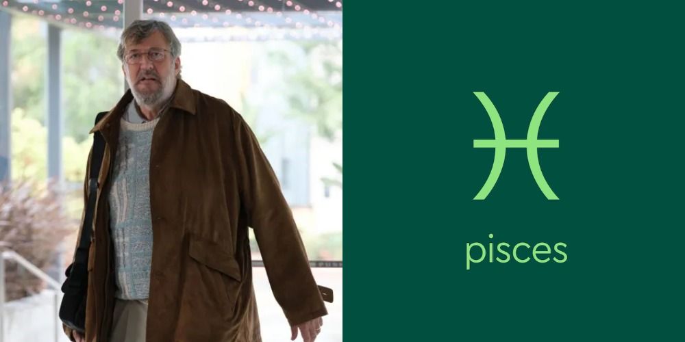 A split image of Ian Gibbons and the Pisces sign