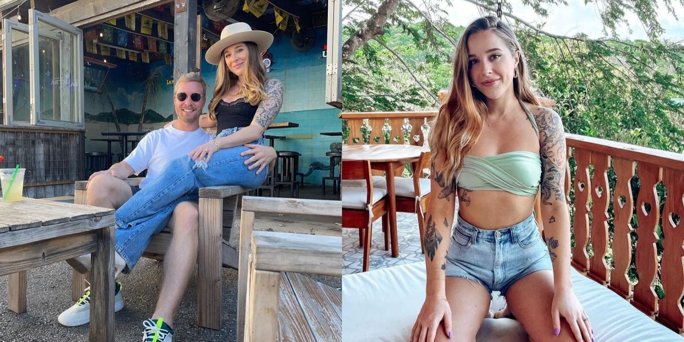 A split image of Lauren and Nathan on Instagram from Ultimatum