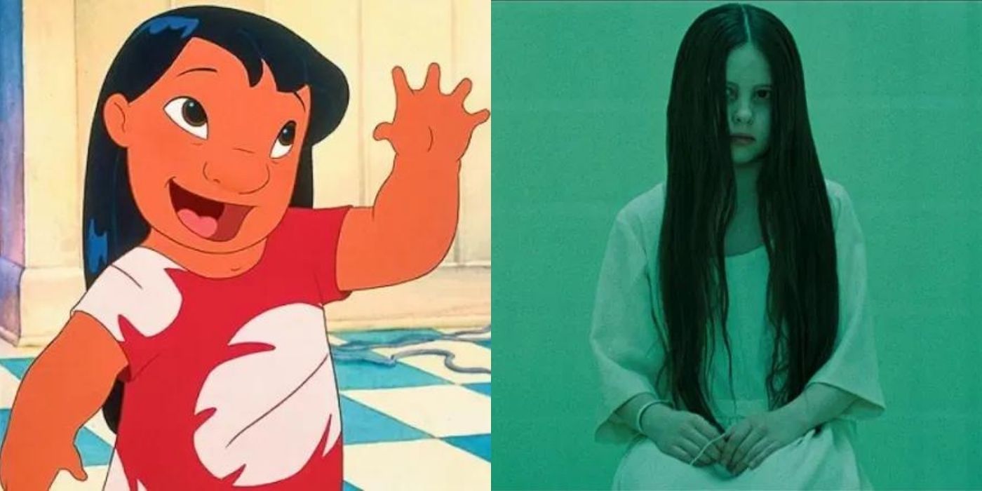 A split image of Lilo and Samara - voiced by the same character